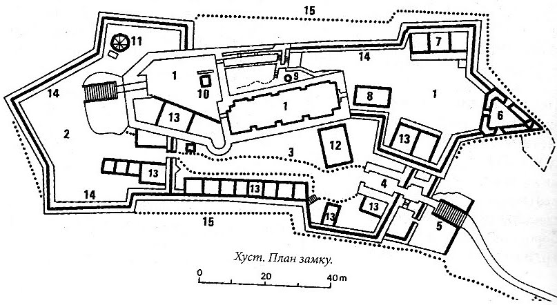 план Хустського замку